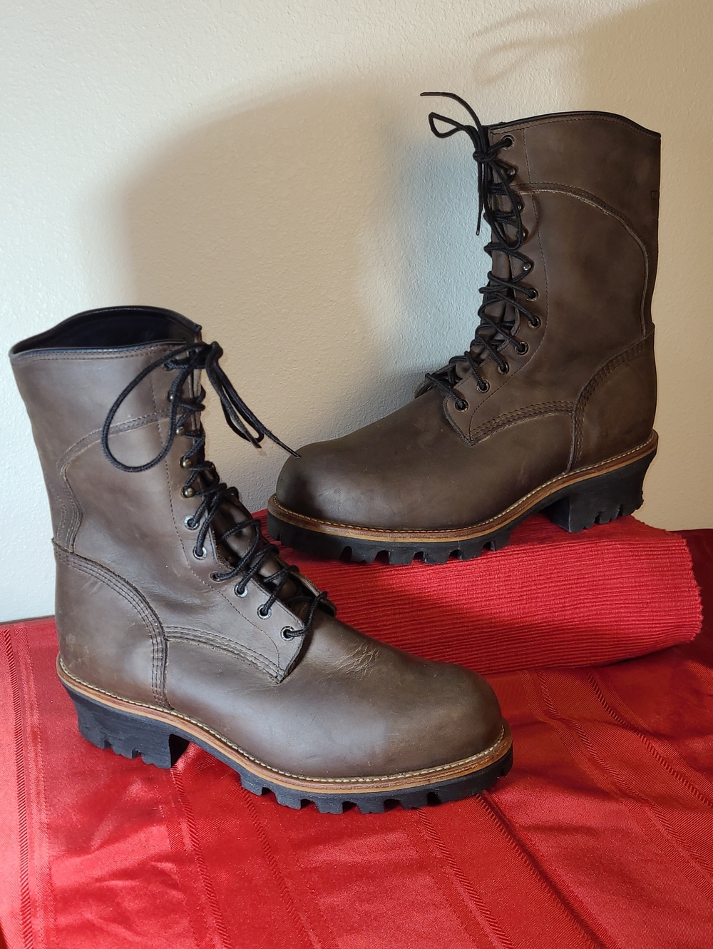 Men's Brown Leather Work Boot
